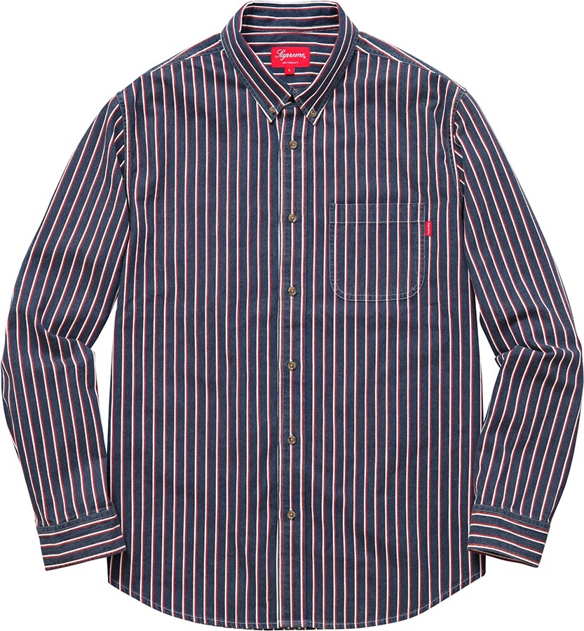 Striped Denim Shirt view 2